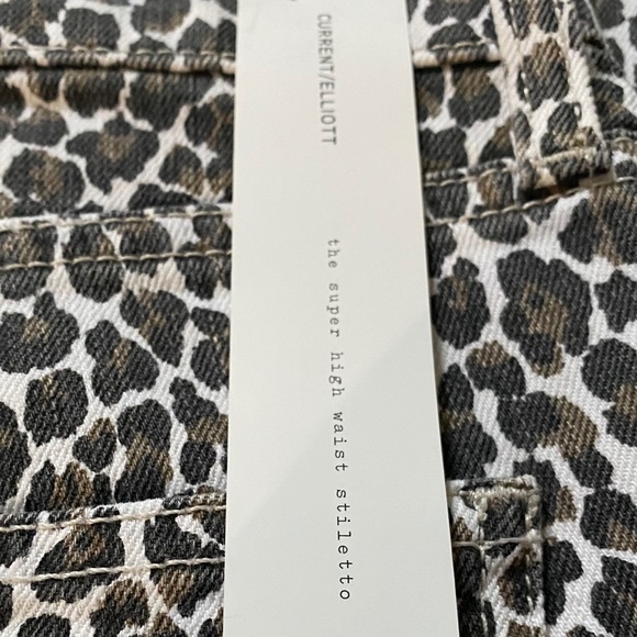Current/Elliot Stiletto Jeans Snow Leopard - Picture 8 of 9